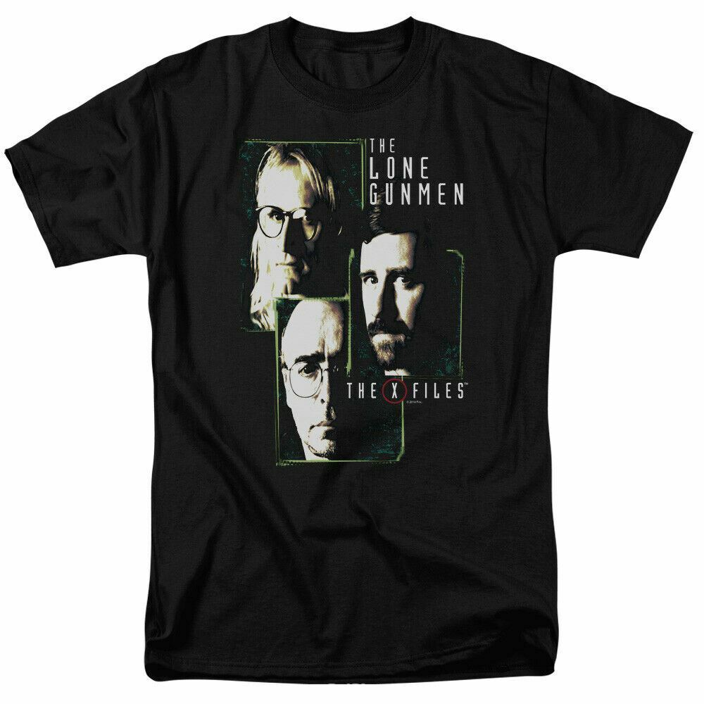 

The X Files Lone Gunmen T Shirt Mens TV Show Alien UFO Retro Tee Black Unisex T-Shirt XXXL