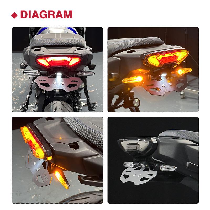 2025 Tracer 9 GT Tail Tidy License Plate Holder Motorcycle Rear Fender Eliminator Number Plate Bracket For YAMAHA Tracer 9GT