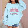 Children's Fashionable Casual Long-sleeved Loose Christmas Print Pullover Sweatshirt