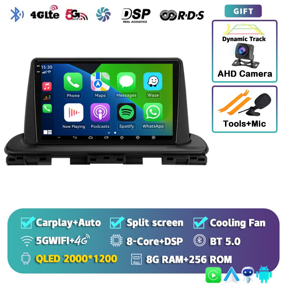 Android 14 Carplay Auto Car Radio For Kia Cerato 4 IV 2018 2019 2020 2021 Multimedia Video Player GPS Navigation DSP Stereo WIFI