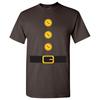 Tomtekostym - Halloweenkostym Tryckta Knappar Tomte Alv Rolig Enkel T-shirt