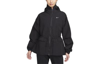 Solid Color Hooded Zip-Up Casual Jacket FN3670-010