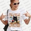 Hemden für Unisex-Kleidung Niedliche Katze Buch Shirt Das ist, was ich tue Ich lese Bücher Ich trinke Kaffee Grafik-T-Shirts Buchliebhaber T-Shirts Oberteile