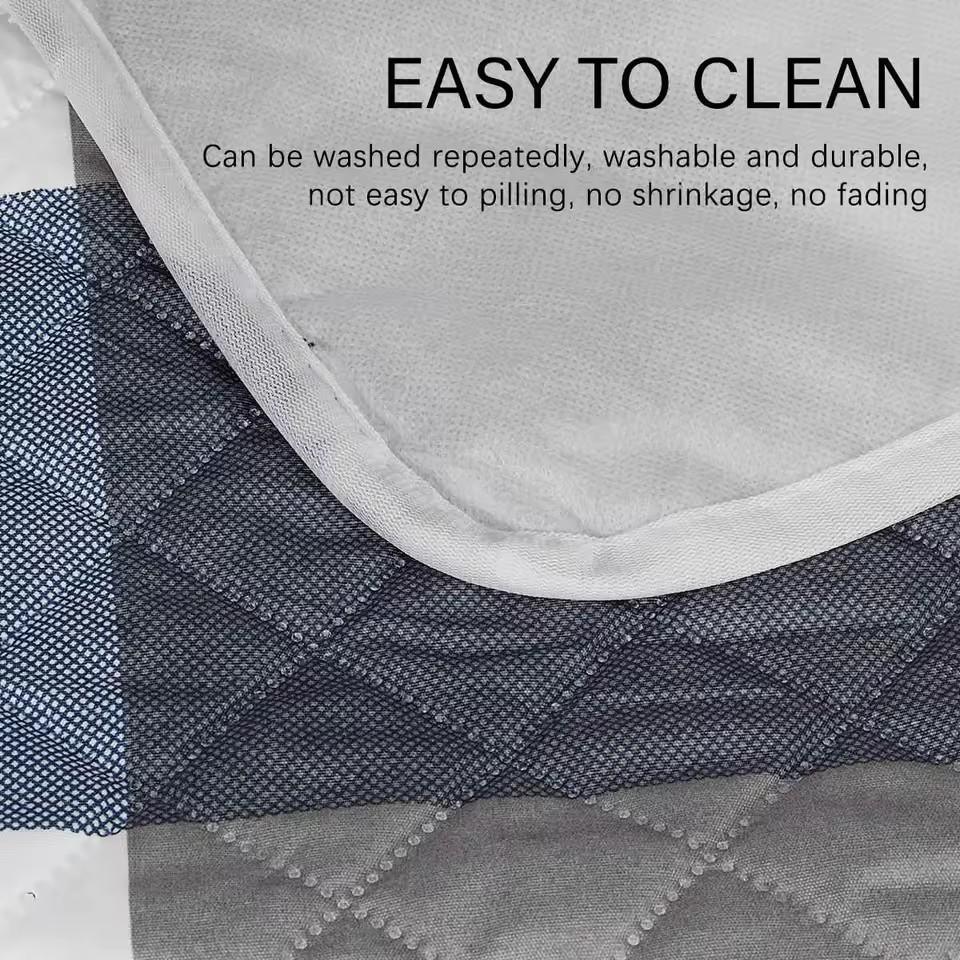 1 Stück wiederverwendbares rutschfestes Bettauflage - Dick gepolsterter waschbarer Matratzenschoner für Erwachsene, Ältere, Langlebige Bettwäsche, Weich