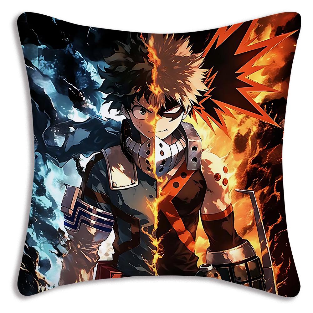 

Anime Academias Shotos Todorokis Pillow Covers Cartoon Sofa Decorative Home Double-sided Printing Short Plush Cute Cushion Cover 30cmx30cm