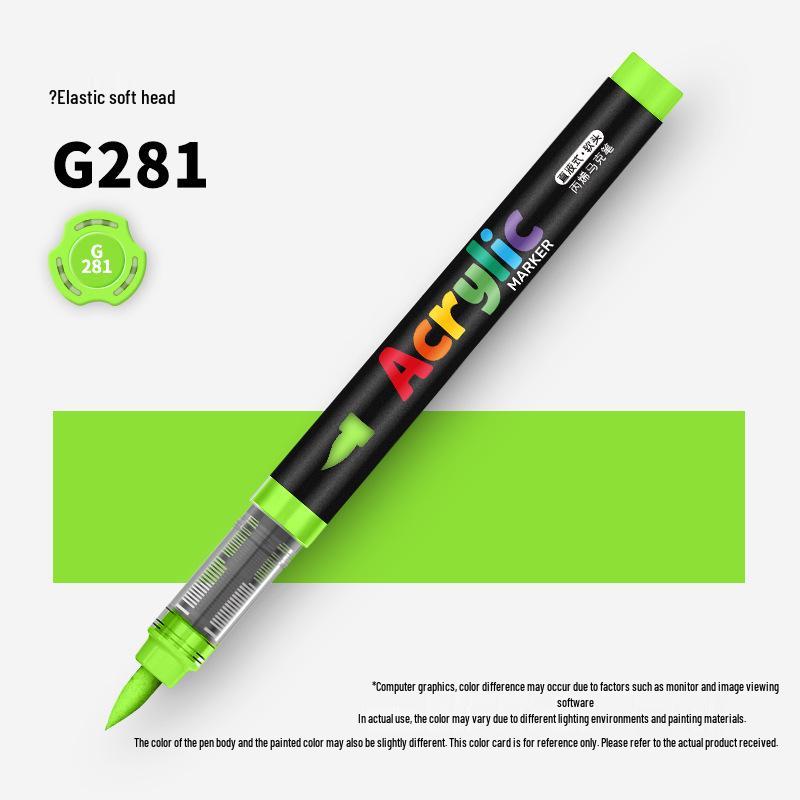 60-Color Soft Tip Liquid Ink Acrylic Marker Set for Primary School Art