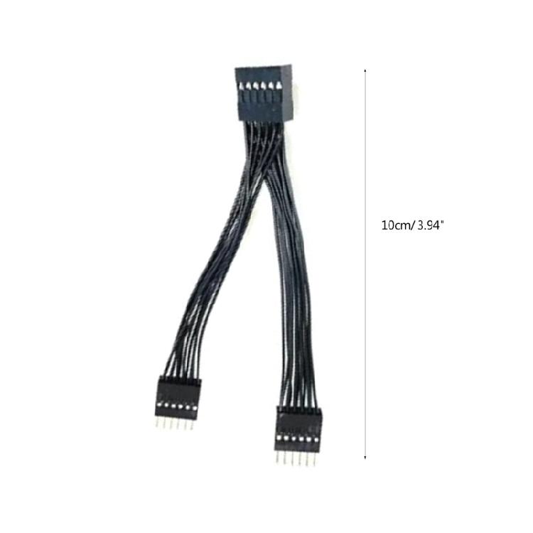 Motherboards USB 2.0 11Pin Header 1 to 2 Extension Hub Splitters Adapters Converters USB 2.0 Female to 2 Male