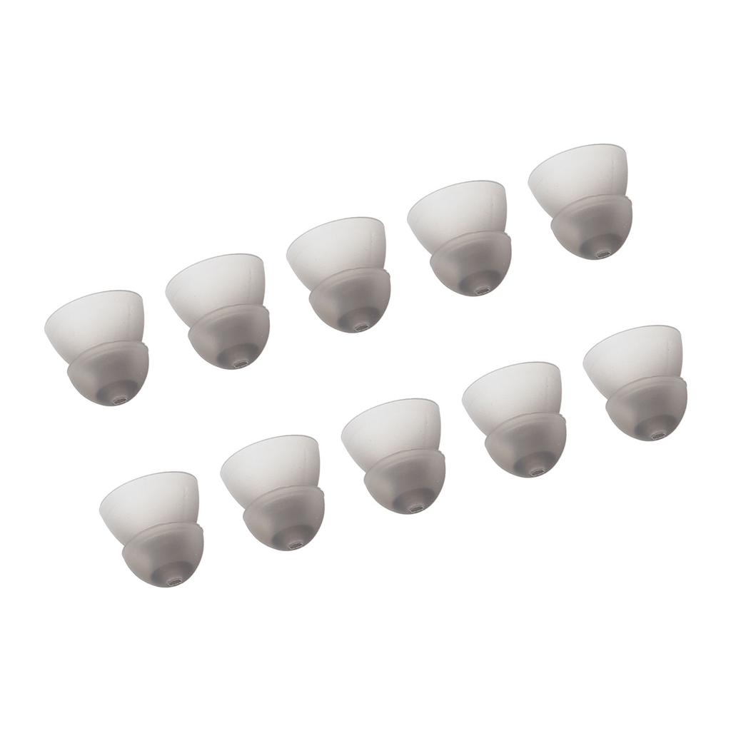 10Pcs Set Hearing Aid Domes 10mm Double Bass Domes Silicone Earplugs Replacement for Hearing AmplifiersBlack
