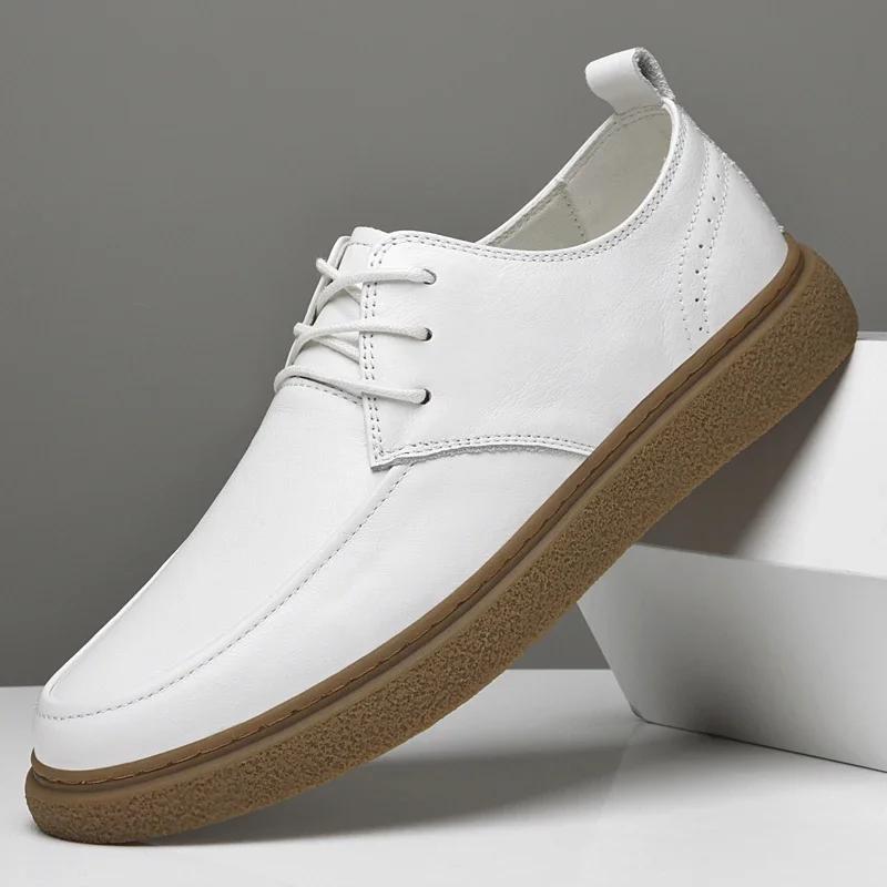 

Men Casual Sneakers NonSlip LaceUp Luxury Brand Soft Sole Lace Oxford Shoes Genuine Leather Outdoor Low Non Slip Handmade Leisure Walk 44
