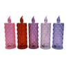Yousheng 1/5Pcs LED Faux Crystal Candle Light Rose Shadow Electric Flameless Flickering Simulation Candle Lamp Anniversary Wedding Christmas