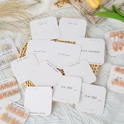 20Pcs Nail Display Cardboard Simple Style Fake Nails Card For Press On Nails Photograph Props Nail Salon