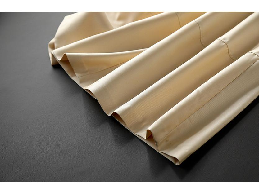 In-Stock Elegant Hepburn Style High-Waisted A-Line Umbrella Skirt for Women - Summer Collection