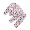 Boys' And Girls' Long Sleeved Pajama Cardigan Set, Casual Home Clothes Two Piece Set