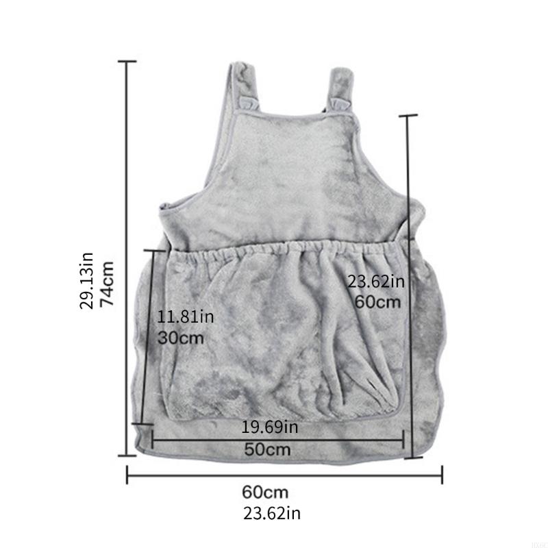 Fleece Lined Cats Petting Aprons with Warm Fleece Lining and Regulable Straps for Enhances Comfortable In Cold Weather HX6C