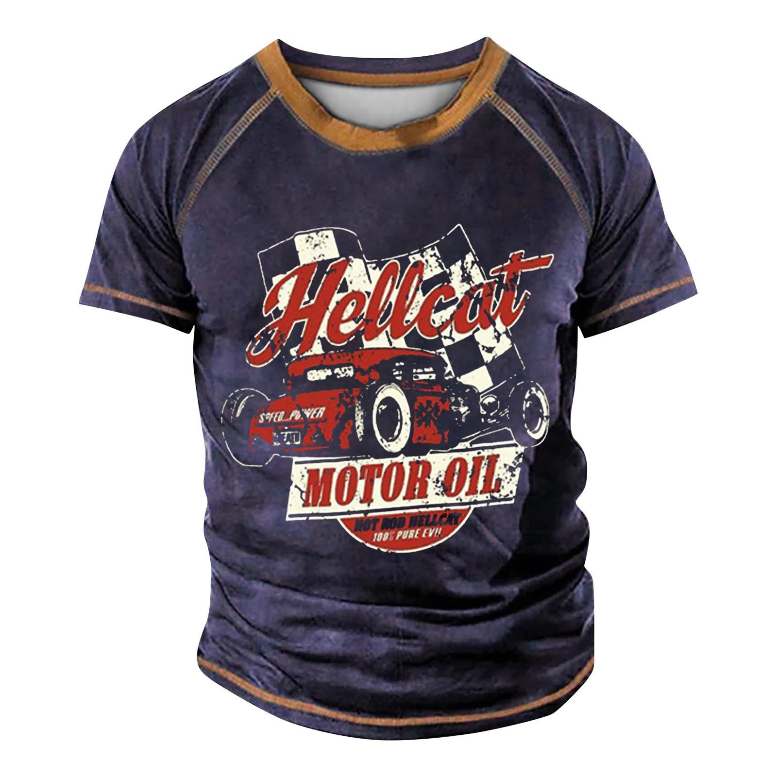 

Мужская футболка реглан в стиле ретро с коротким рукавом и круглым вырезом с буквенным принтом, топы XL фиолетовый