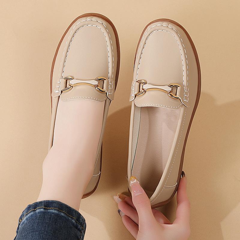 Women Black Moccasins Driving Shoes Flats Casual Nurse Loafers Khaki Minimalist Maternity Office Shoes Large Size