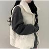 Koreanische Mode Winter Baumwollgepolsterte Warme Weste Damen Stehkragen Einfarbig All Match Jacke Lässig Hübsch Locker Kleidung Neues Design
