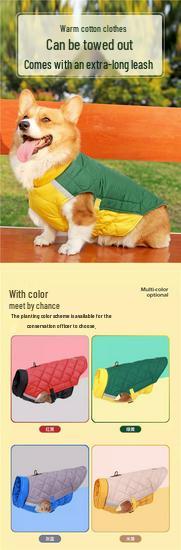 Warme Baumwoll-Hundekleidung für mittlere und große Rassen: Herbst/Winter-Stil für Corgis, Border Collies, Dobermänner und Golden Retriever