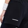 Asics Woven Breathable Elastic Comfortable Reflective Sports Shorts Women Shorts Black 2012C672-002