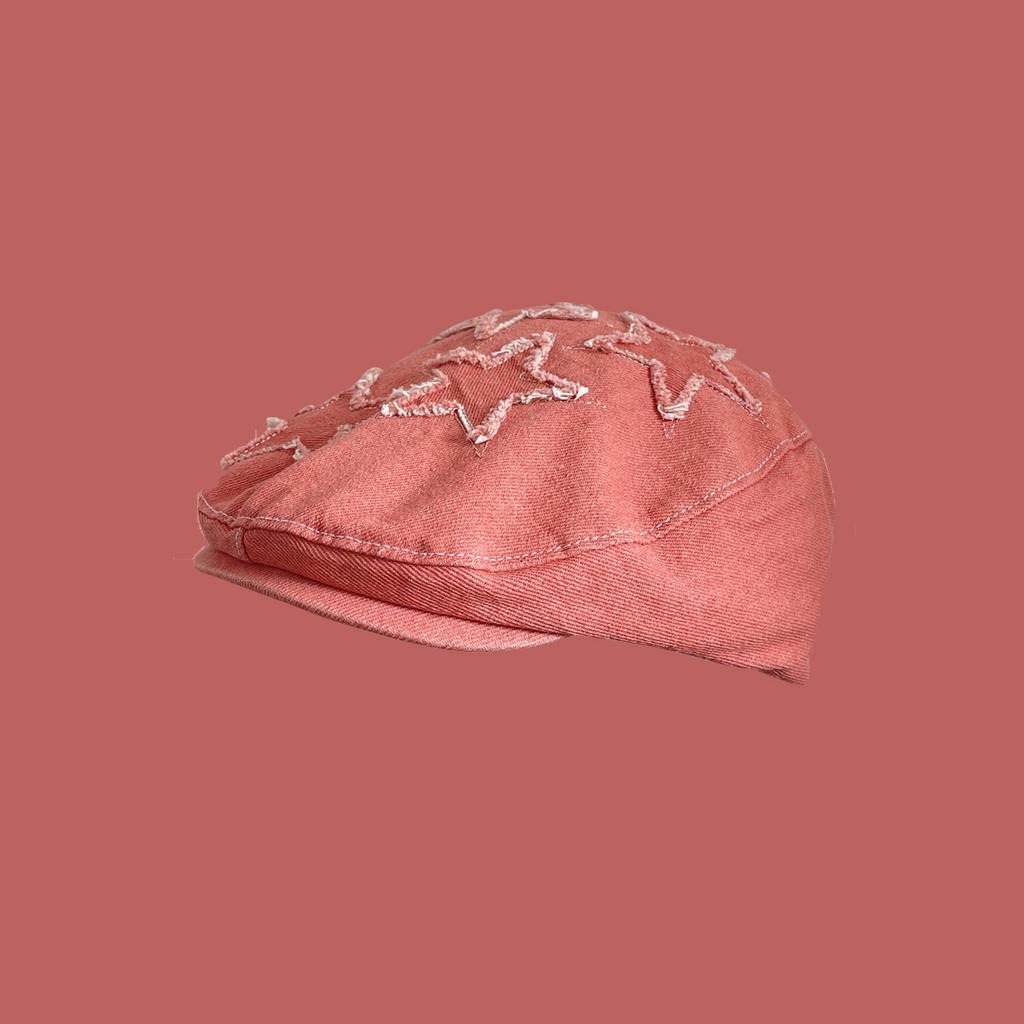 Summer Retro Flower Embroidery Forward Hat Children Go Out To Show Their Faces Small Versatile Fashionable Beret