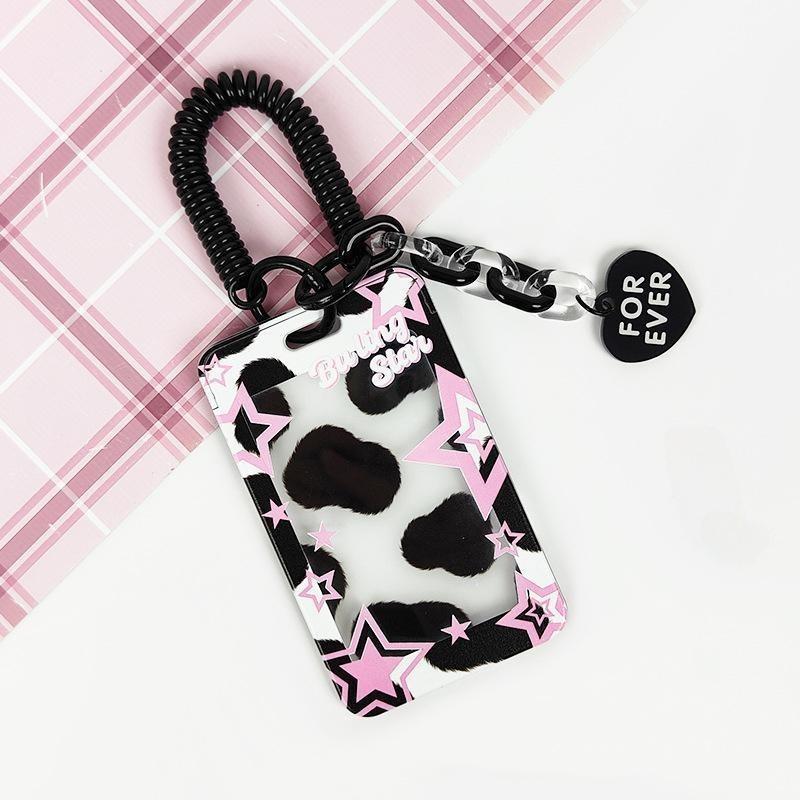 Waterproof Cartoon Plastic Card Cover Women's Kids Bus Credit ID Name Business Working Bank Card Badge Holder Protective Cover