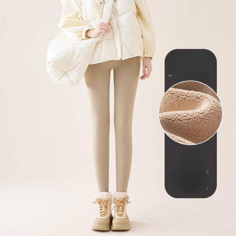 Brushed Shark Skin Women Winter High Waise Tummy Control Fleece Lined Yoga Pants Thick Warm Elastic Thermal Leggings