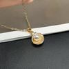 Imitation Pearl Shell Pendant Necklace Women's Ocean Series Style Elegant Short Clavicle Chain Necklace