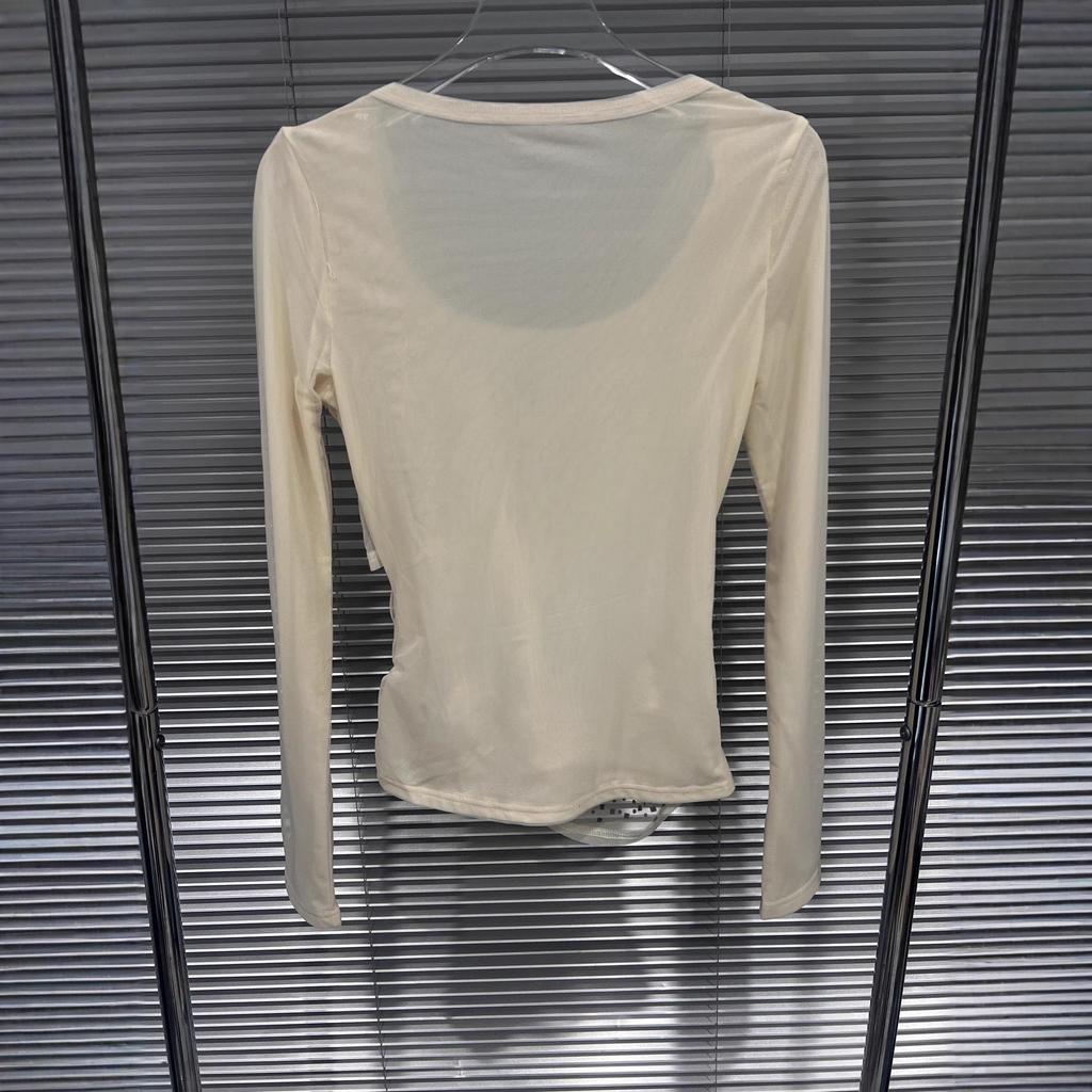 Camiseta de Manga Murciélago con Pedrería Otoño/Invierno 2025: Elegante Top Ajustado para Mujer