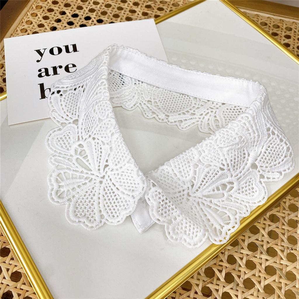 Embroidered Fake Collar European And American Style New White Shawl Doll Fake Collar Female Shirt False Collar