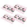 Good-4PCS Xmas Trees Snow Pink Christmas Placemats Winter Table Mats For Kitchen Dining Decoration