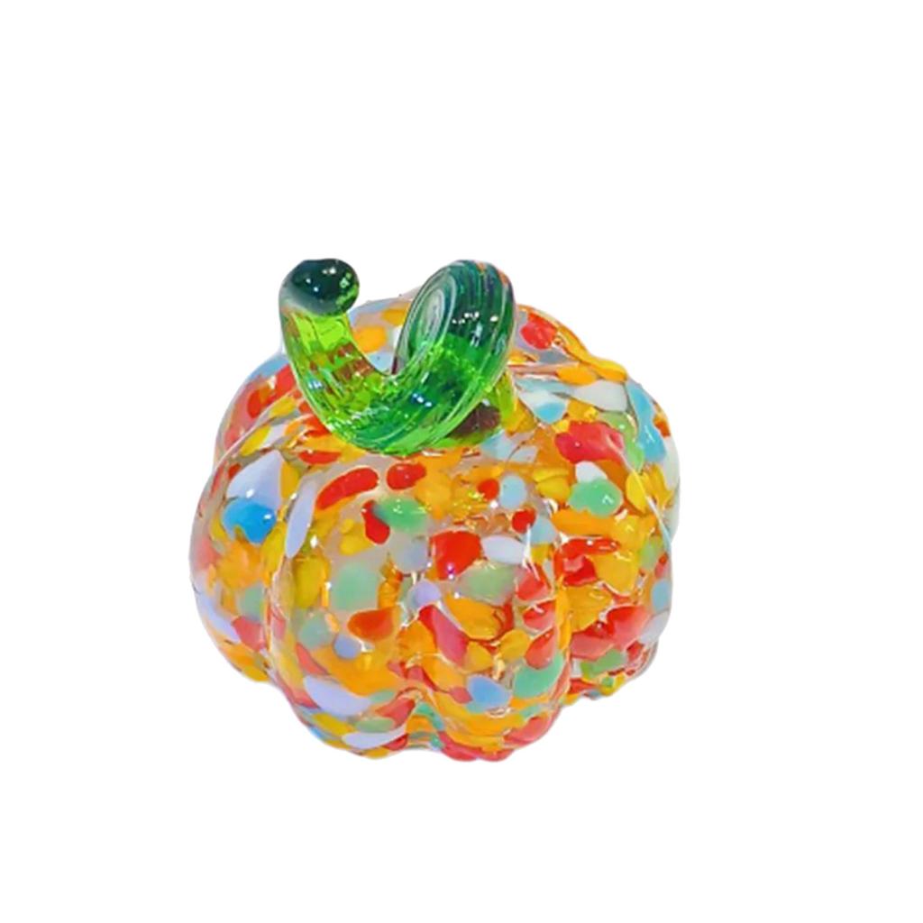 Tiny Blown Glass Pumpkin Figurine Ornament Festival Table Decoration Gift For Thanksgiving Party Supplies