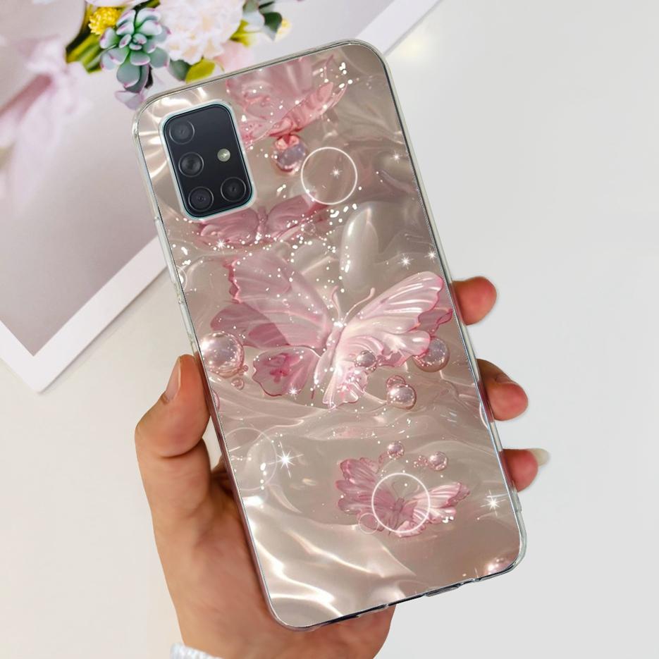 Custodia per Samsung Galaxy A31 A41 A51 A71 Custodia Dipinta Moda Carina Custodia Morbida in TPU per Samsung A31 A41 Galaxy A51 A71 Bumper