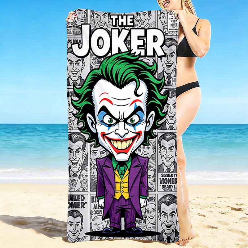 1Pc Joker Comic Cover Beach Towel Quick Dry Multiuse For Beach Pool Gym Yoga Home Travel Christmas Halloween Xmas Gift L124