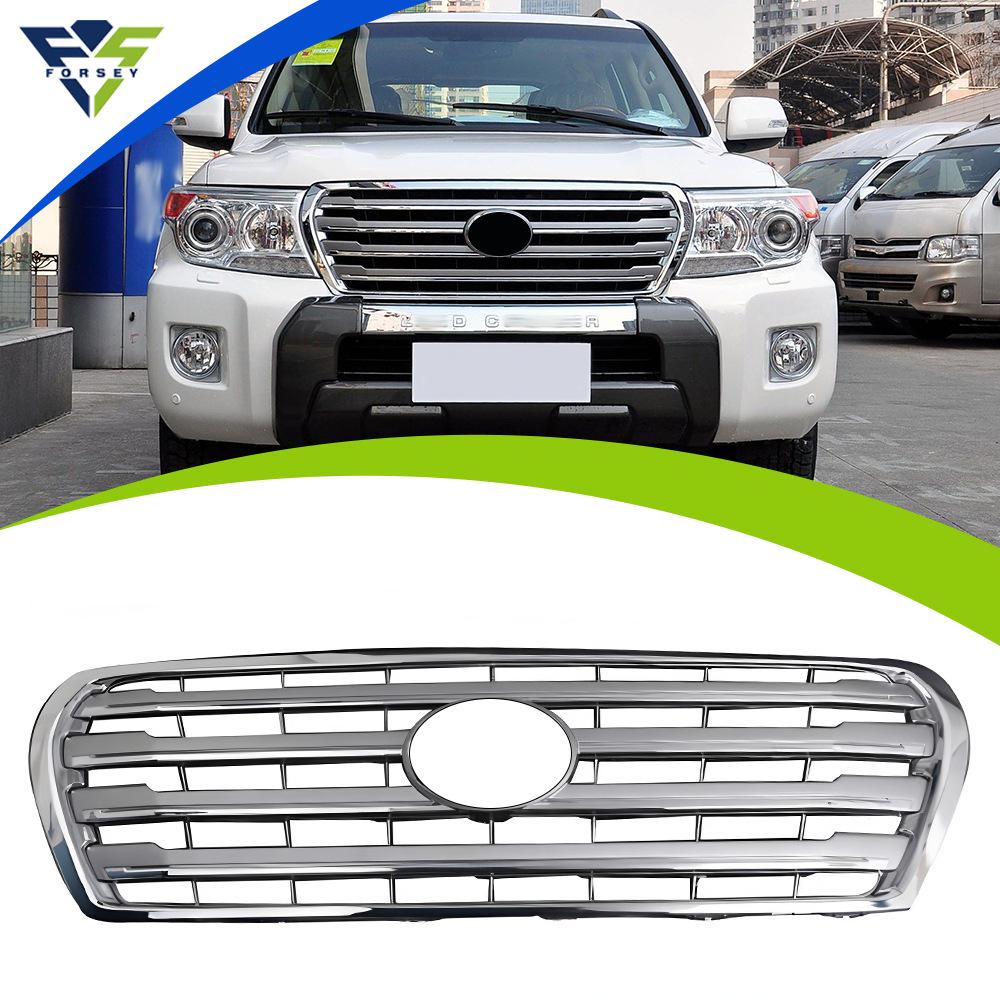 Chrome Front Bumper Grille for 2012-2015 Land Cruiser LC200 Carton серебряный