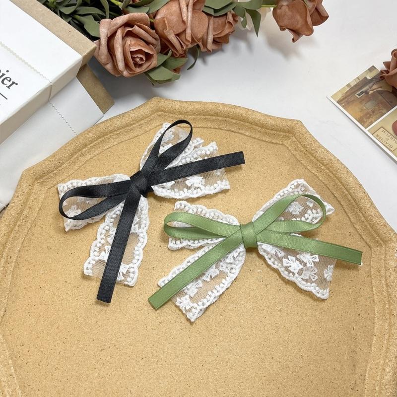 Fairy Flat Clip Hairpin 2000s Style Balletcore Headdress Bunches Headdress Elegant Bowknot Cute Headdress