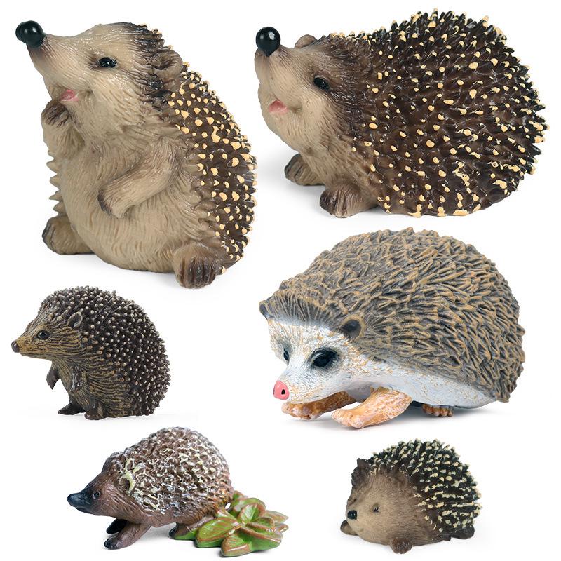 Realistic Jungle Animal Model: Hedgehog, Mouse & Badger Toy