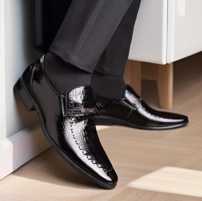 Men Classic Dress Shoes Crocodile Leather Business Casual Formal Sneakers Plus Size 38-48 Office Wedding Party Oxford Shoes