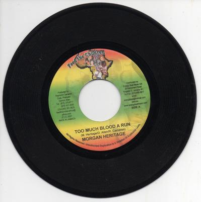 7inch Record MORGAN HERITAGE / JUICE - Too Much Blood A Run NONE Feed The Childr 2007 Jamaica Reggae, Ska & Dub Used