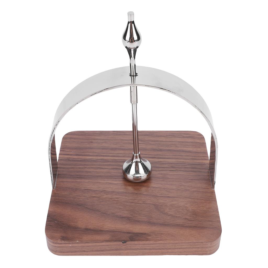 Napkin Holder Exquisite Stainless Steel Walnut Napkin Dispenser with Weighted Arm for Kitchen Restaurant Hotel