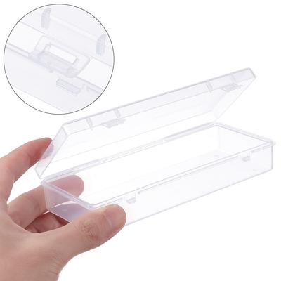 8 Stile Kunststoff-Aufbewahrungsbox Kleine quadratische transparente schwarze Box für Schmuck Diamantstickerei Bastelperlen Pillen Heimaufbewahrung Zubehör