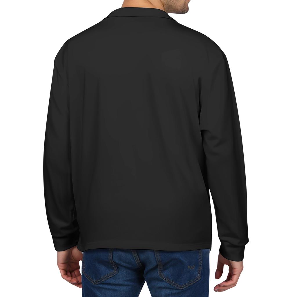Men's Casual Solid Color Button Long Sleeve Top