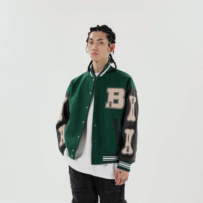 Bombacı Ceketler Kadın Ceket erkek Çift Beyzbol Ceket Sonbahar Unisex Erkek Arkadaşı Tarzı Varsity Hiphop Streetwe...