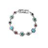 Ethnic Turquoise Diamond Flower Elegant Emerald Bracelet Vintage Western Ladies Geometric Bracelet Premium