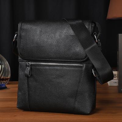 Bolso Bandolera Casual de Cuero Genuino para Negocios, Gran Capacidad, Marca de Moda, Juvenil, Mochila Pequeña