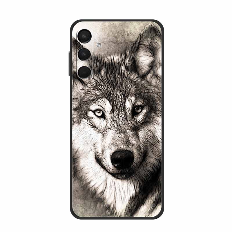 For Samsung Galaxy A25 5G Case Animals TPU Silicone Soft Back Cover Phone Cases for SamsungA25 6.5" Protective Wolf Cool Bumper