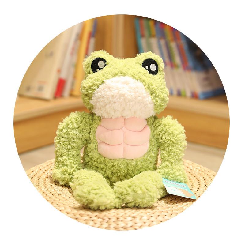 

Frog Muscular Fitness Duck Plush Toys Cute Animal Stuffed Dolls Kids Soft Gifts Frog,35cm