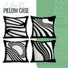 Black Geometric Line Pillowcase Printed Polyester 40/45/50cm Throw Pillowcover Decorative Sofa Cushion Pillowslip Home Decor