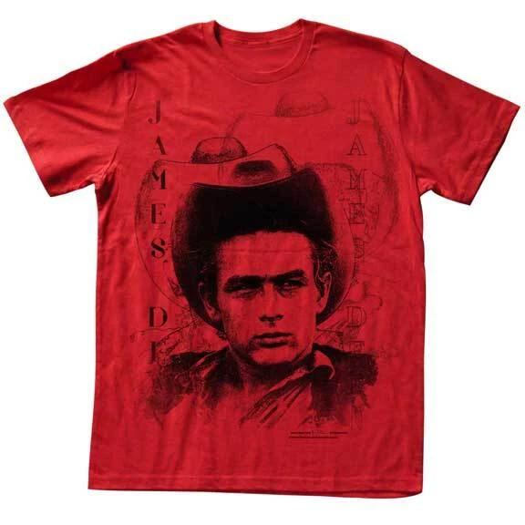 James Dean 1950 s Icon Legend Cowboy Hat Photo Men s T Shirt 3XL