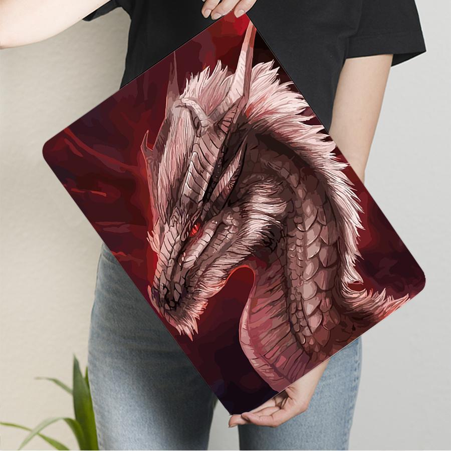 Custom Fantasy Dragon Metal Wall Art Decorative Iron Painting with Red Eyes for Home Office Decoration