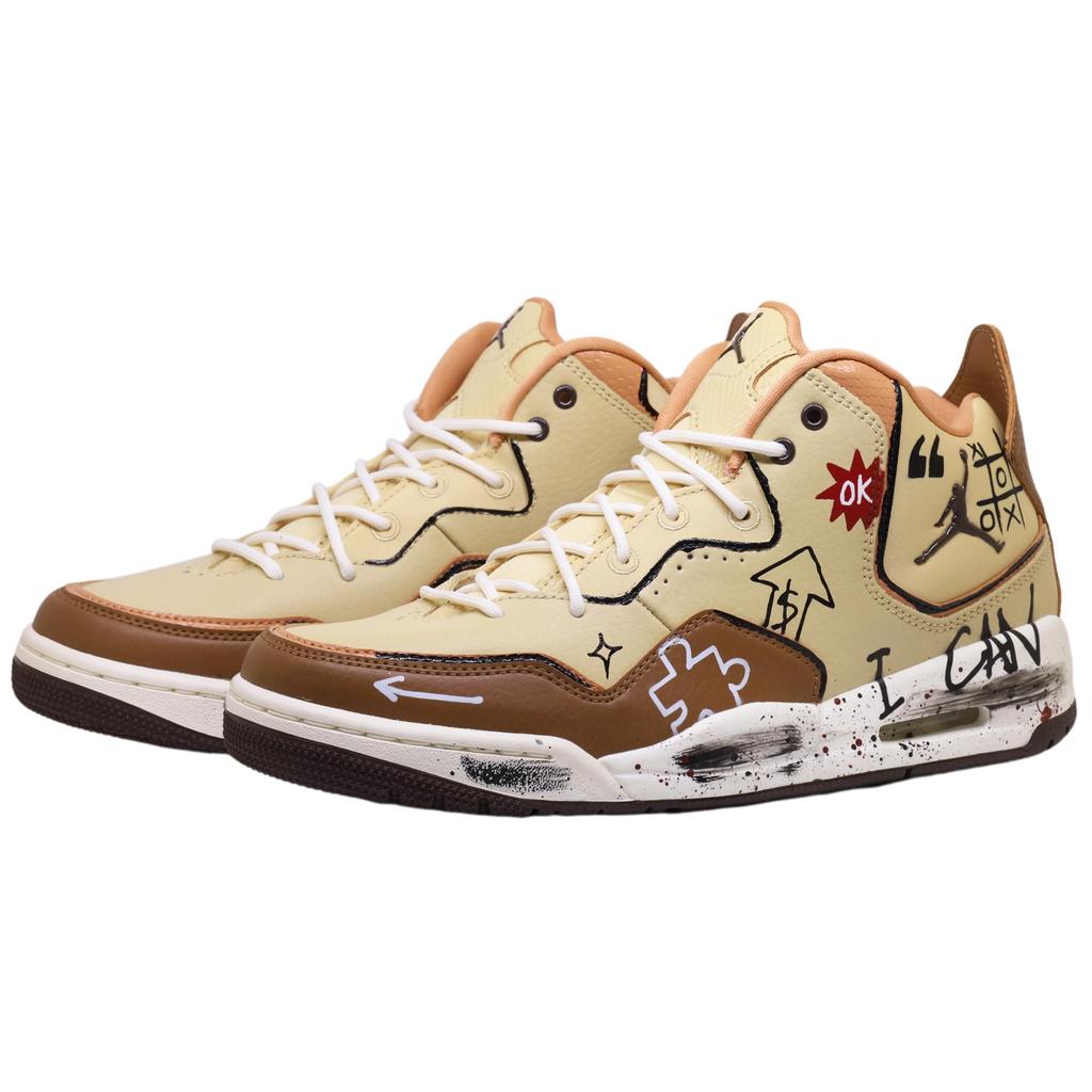 Jordan Courtside 23 Slip Resistant Abrasion Resistant Mid top Vintage Basketball Shoes Unisex HV1812-221(TeamF-)